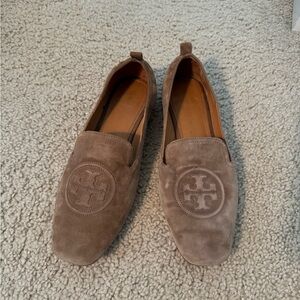 Tory Burch brown suede loafers size 10